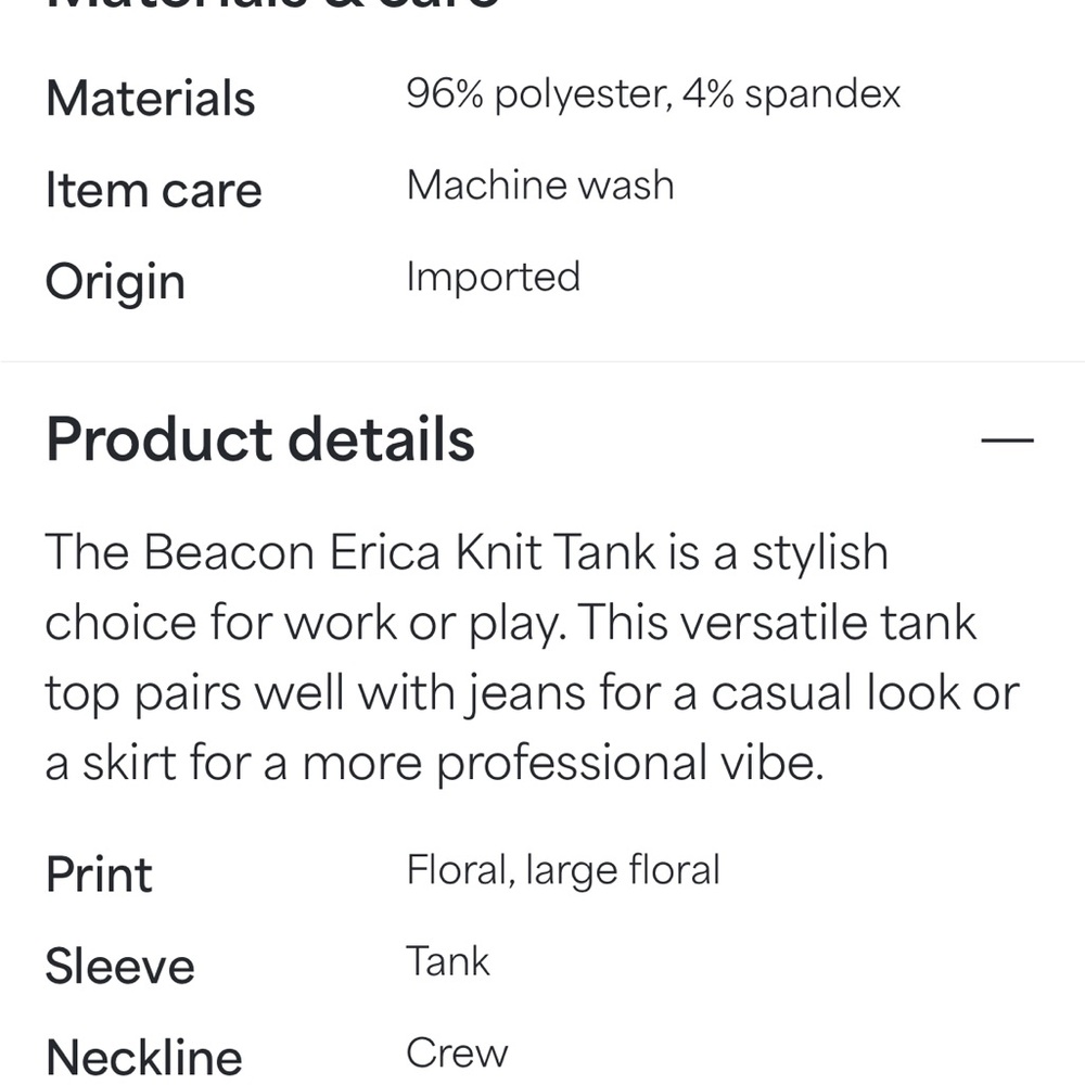 Beacon Floral Tank Top - Picture 7 of 10
